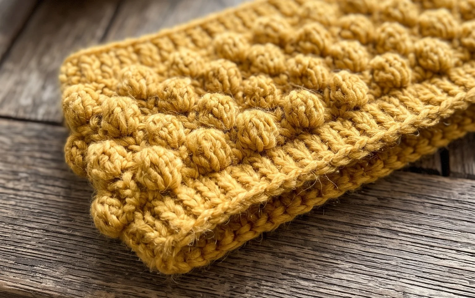 Popcorn Stitch Wide Ear Warmer Free Knitting Pattern and Video Tutorial