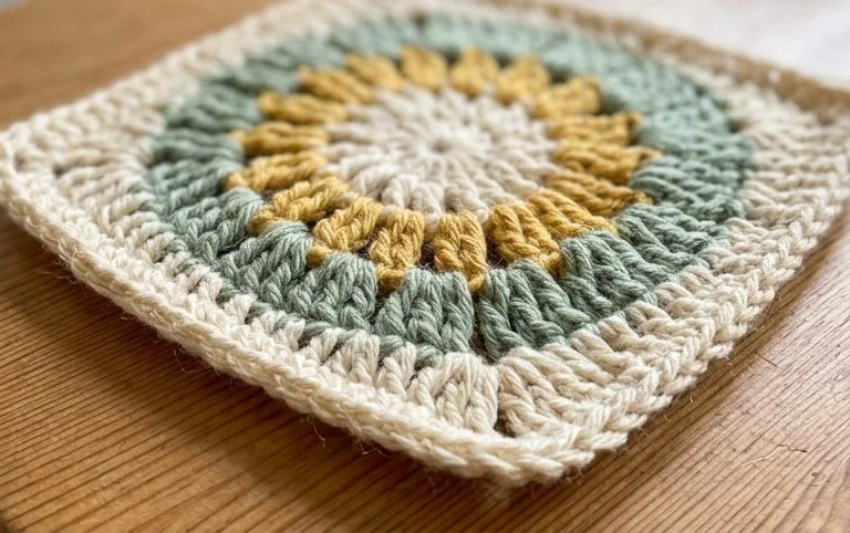 How to make a Sunburst Granny Square (Step by Step)