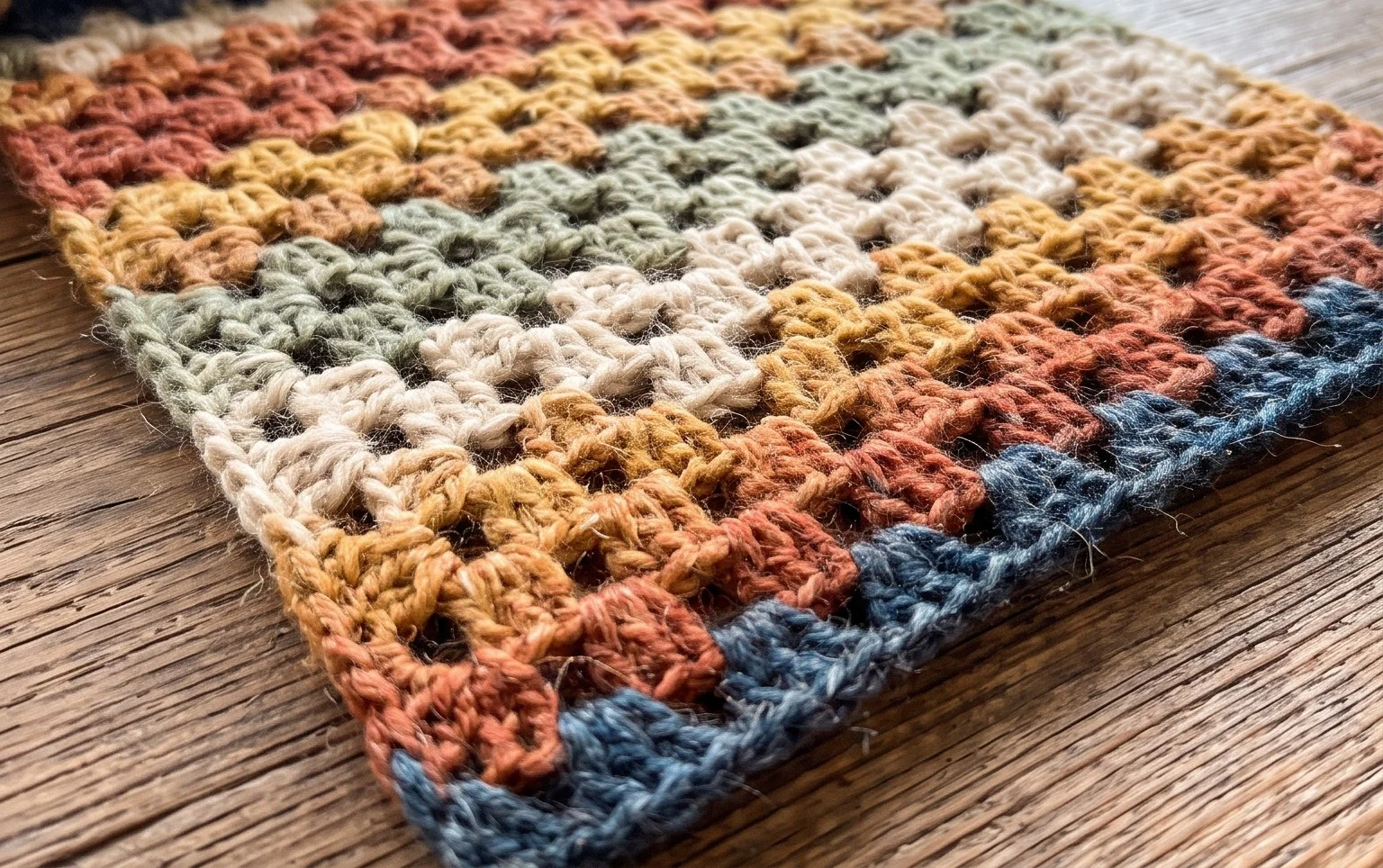 One Skein Granny Rows Scarf - Free Crochet Pattern - Sweet Bee Crochet
