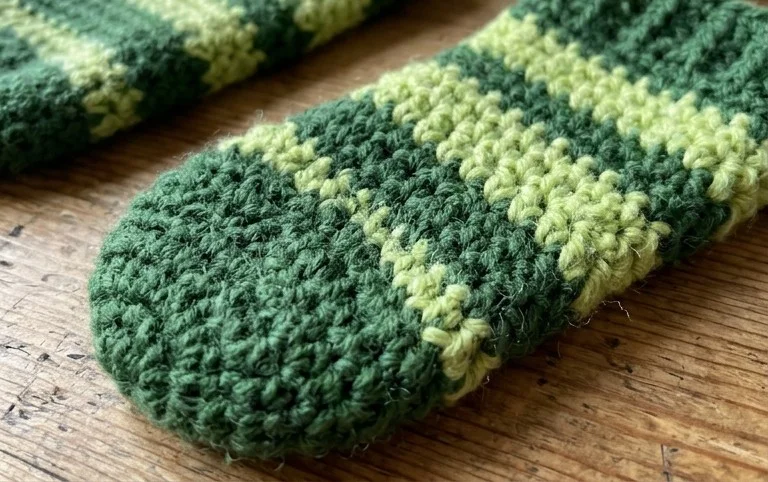 Stuhlsocken häkeln aus Wollresten: kreative Alternative zu Filzgleitern