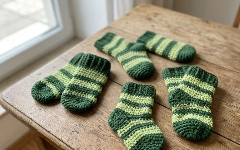 Stuhlsocken häkeln: Anleitung für Wollreste einfach erklärt
