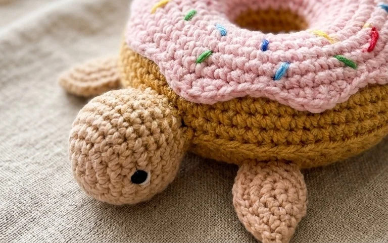 Rainbow Sprinkle Donut Turtle Free Crochet Pattern