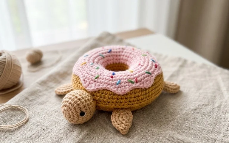 Donut-Schildkröte häkeln: Kostenlose Anleitung für Anfänger